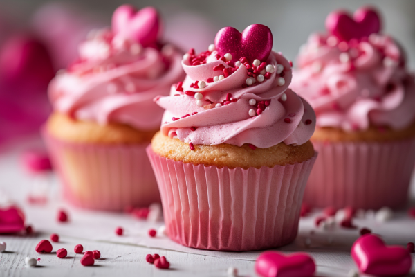 valentines-day-cupcake-arrangement-with-pink-frosting-heartshaped-sprinkles-white-isolate